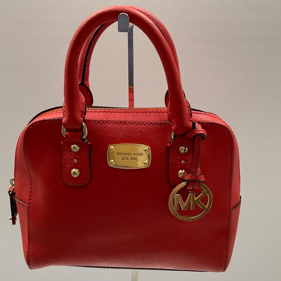 Michael Kors Handbags - Michael Kors Small / Mini Leather Orange Top Handle Satchel